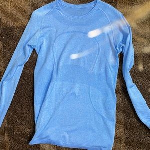 Blue lululemon Swiftly tech long sleeve top